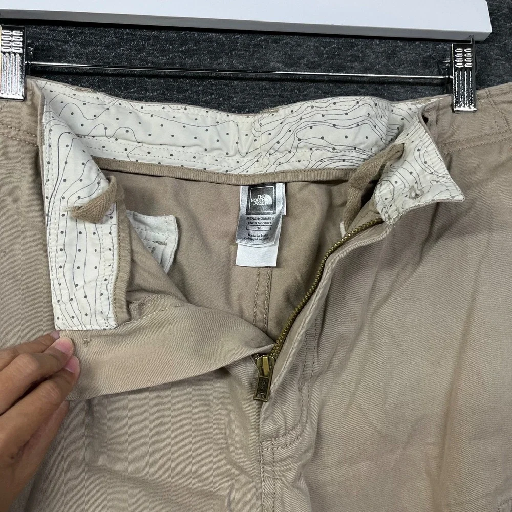 The North Face Cargo Pants Mens 36 Beige Good Utility Hiking Flat Front Cotton